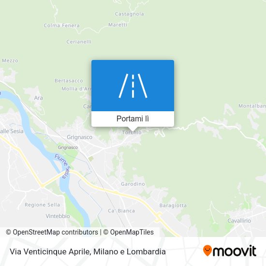 Mappa Via Venticinque Aprile