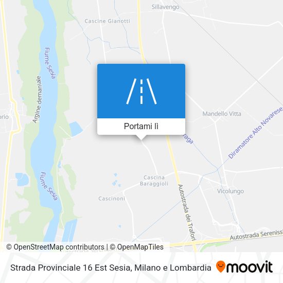 Mappa Strada Provinciale 16 Est Sesia
