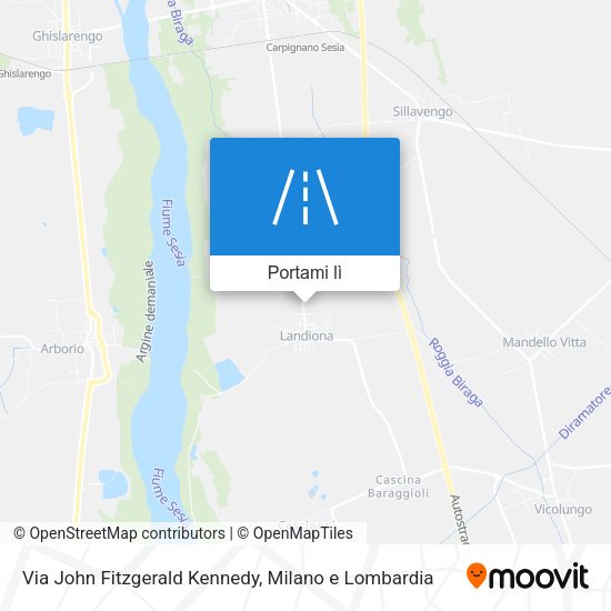 Mappa Via John Fitzgerald Kennedy