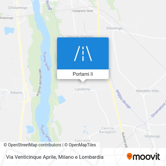 Mappa Via Venticinque Aprile