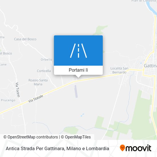 Mappa Antica Strada Per Gattinara