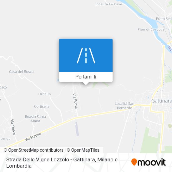 Mappa Strada Delle Vigne Lozzolo - Gattinara