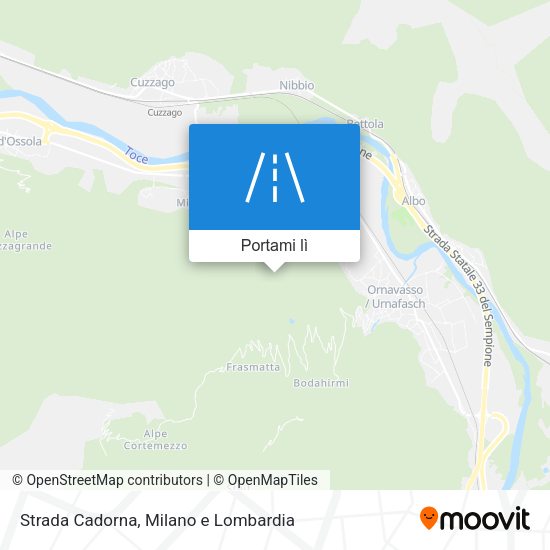 Mappa Strada Cadorna