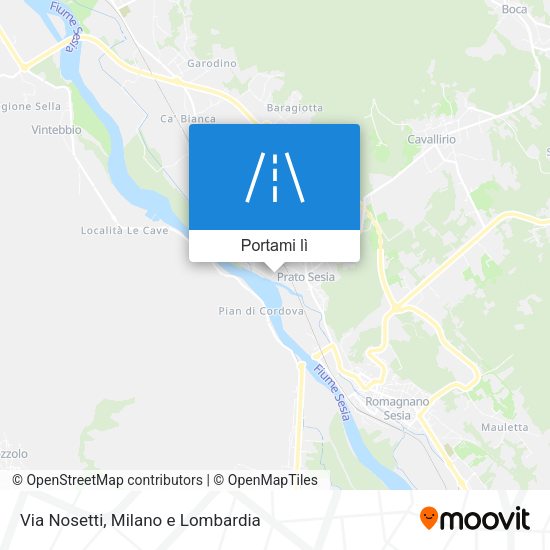 Mappa Via Nosetti
