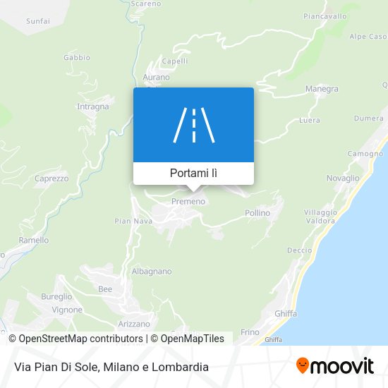 Mappa Via Pian Di Sole