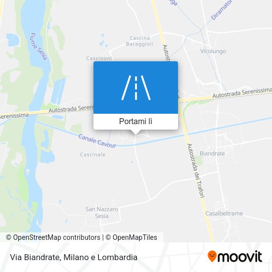 Mappa Via Biandrate