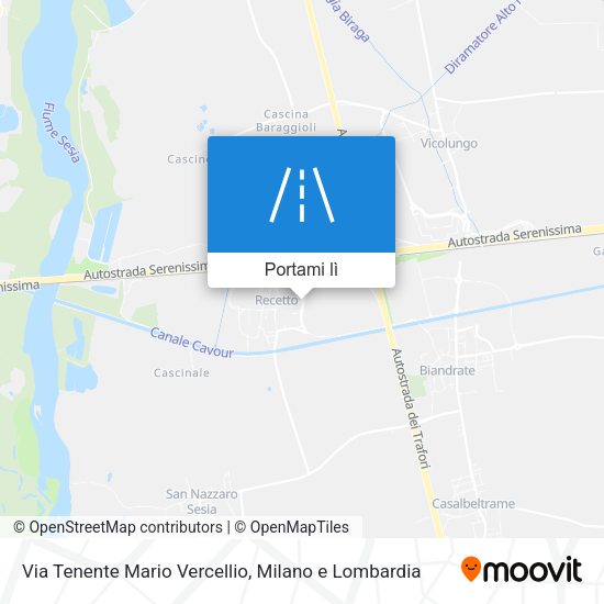 Mappa Via Tenente Mario Vercellio