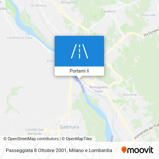 Mappa Passeggiata 8 Ottobre 2001
