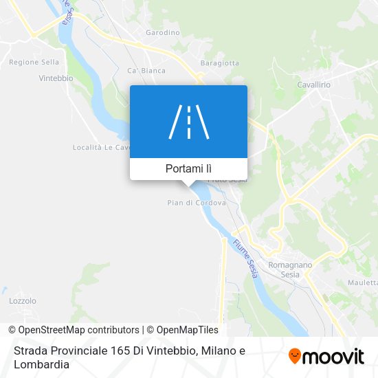 Mappa Strada Provinciale 165 Di Vintebbio