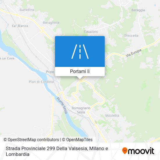 Mappa Strada Provinciale 299 Della Valsesia