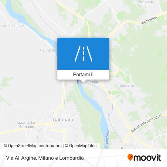 Mappa Via All'Argine
