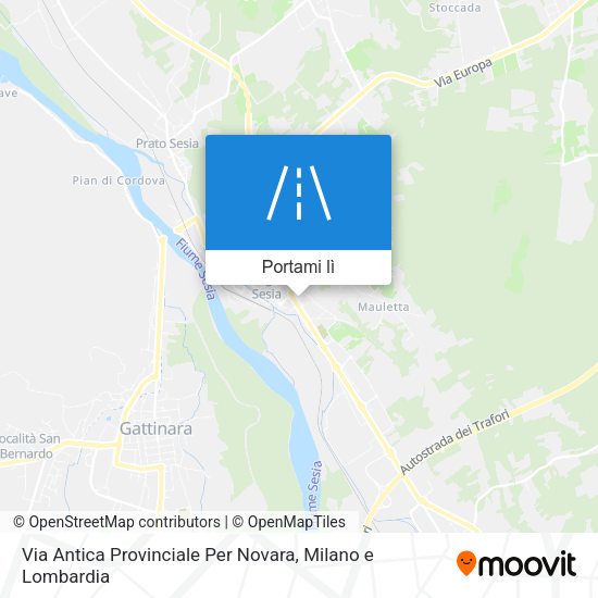 Mappa Via Antica Provinciale Per Novara