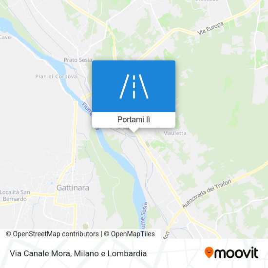 Mappa Via Canale Mora