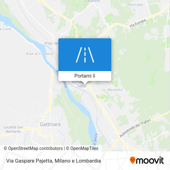 Mappa Via Gaspare Pajetta