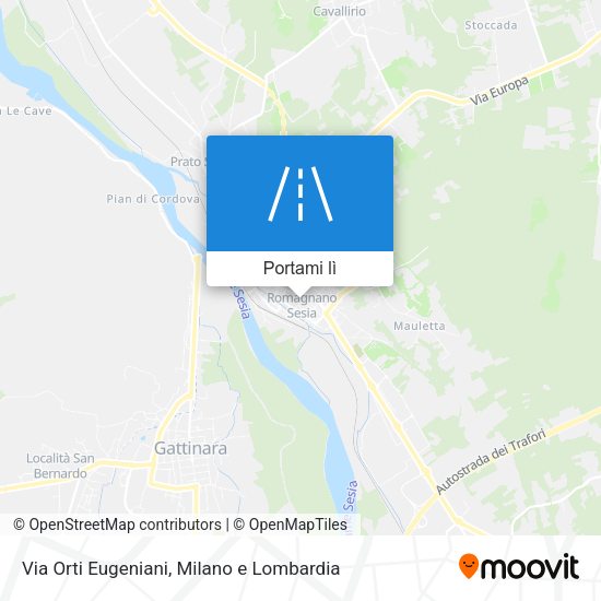 Mappa Via Orti Eugeniani