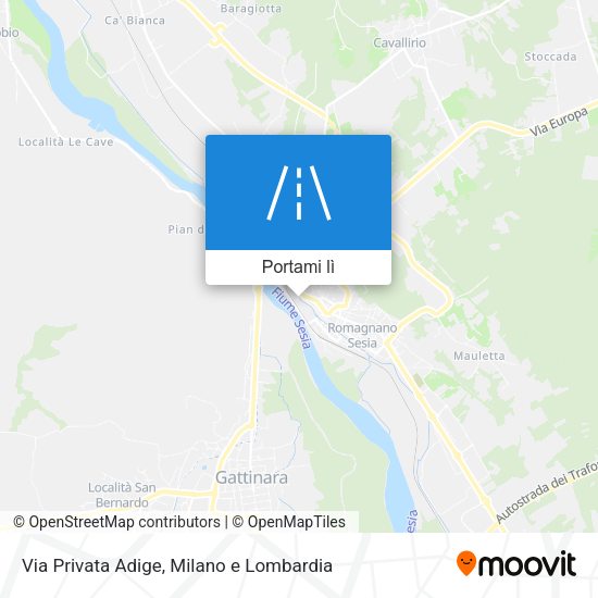 Mappa Via Privata Adige