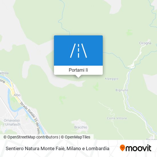 Mappa Sentiero Natura Monte Faiè