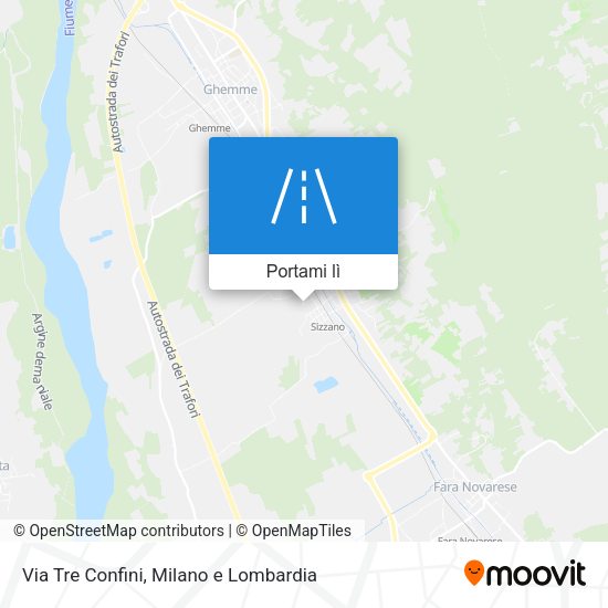 Mappa Via Tre Confini