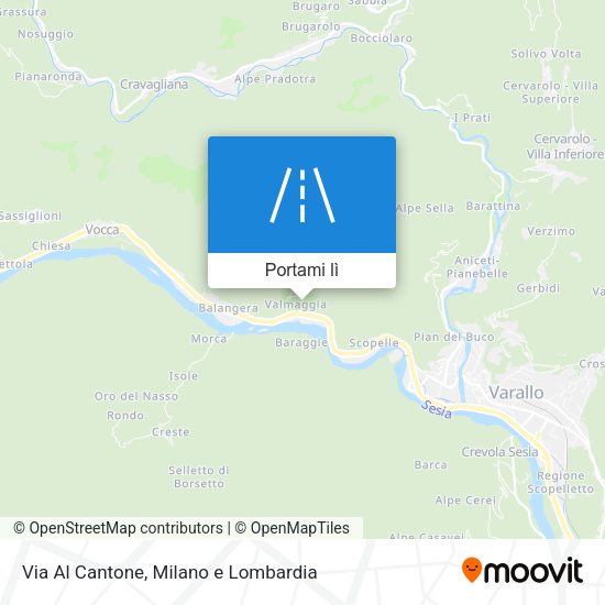 Mappa Via Al Cantone