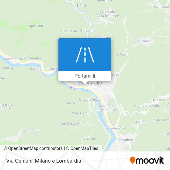 Mappa Via Geniani