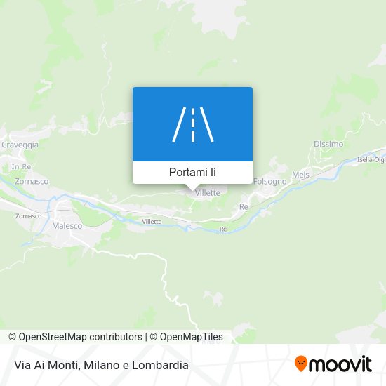 Mappa Via Ai Monti