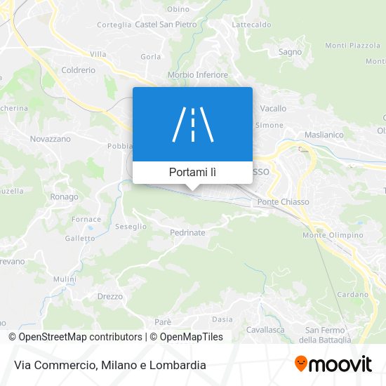 Mappa Via Commercio