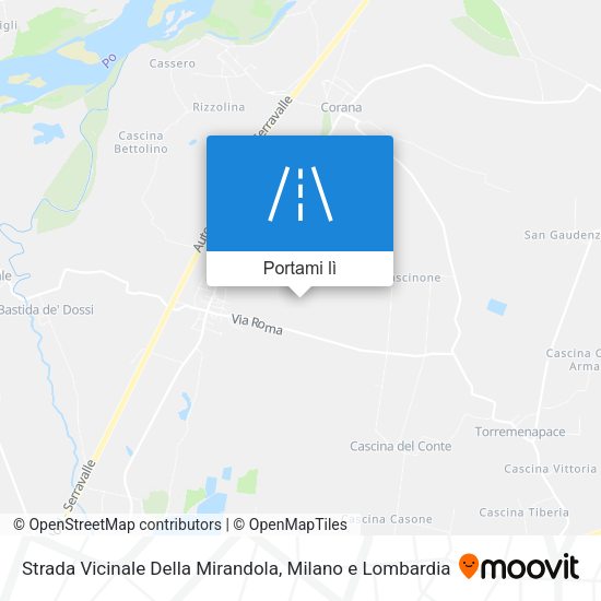 Mappa Strada Vicinale Della Mirandola