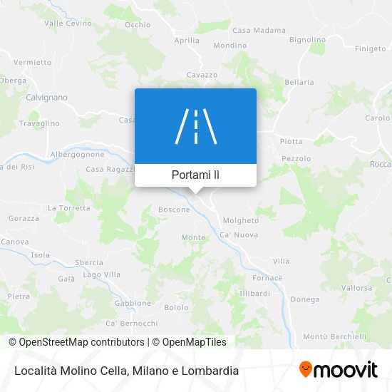 Mappa Località Molino Cella