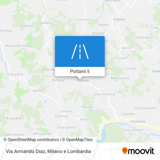 Mappa Via Armando Diaz