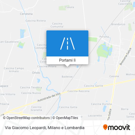 Mappa Via Giacomo Leopardi