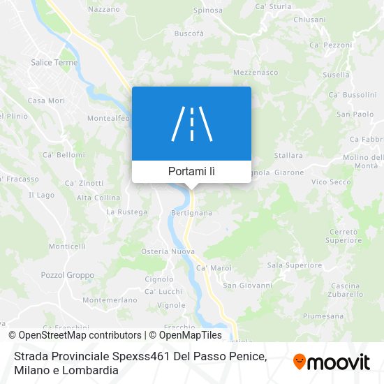 Mappa Strada Provinciale Spexss461 Del Passo Penice