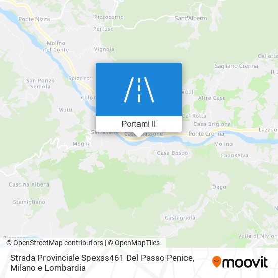 Mappa Strada Provinciale Spexss461 Del Passo Penice