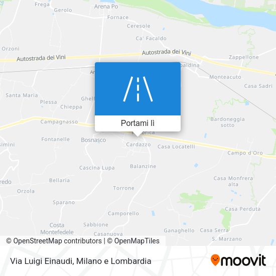Mappa Via Luigi Einaudi