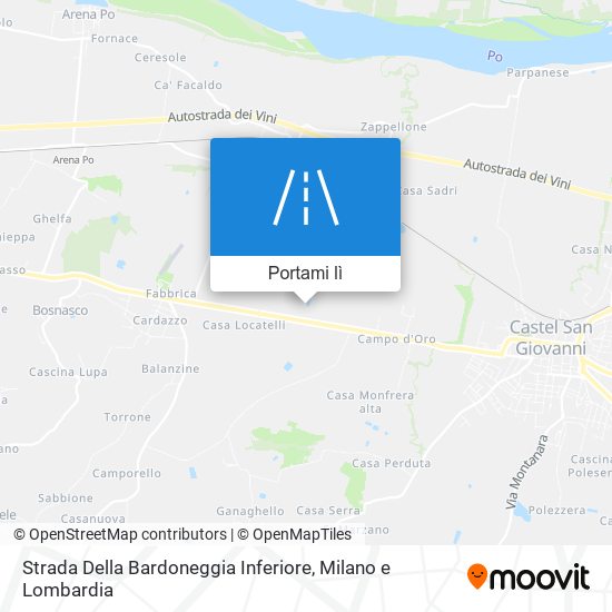 Mappa Strada Della Bardoneggia Inferiore