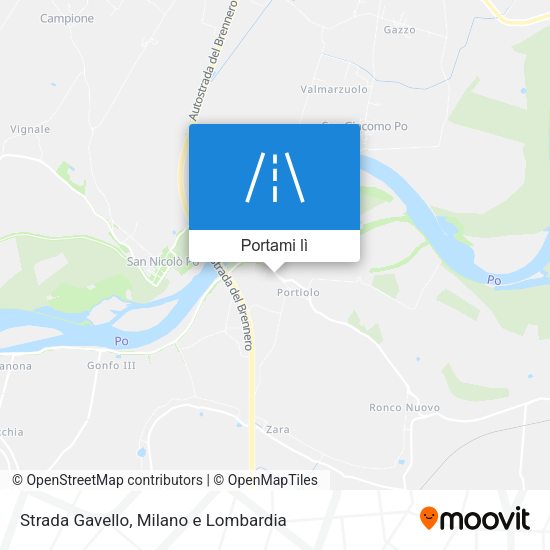 Mappa Strada Gavello