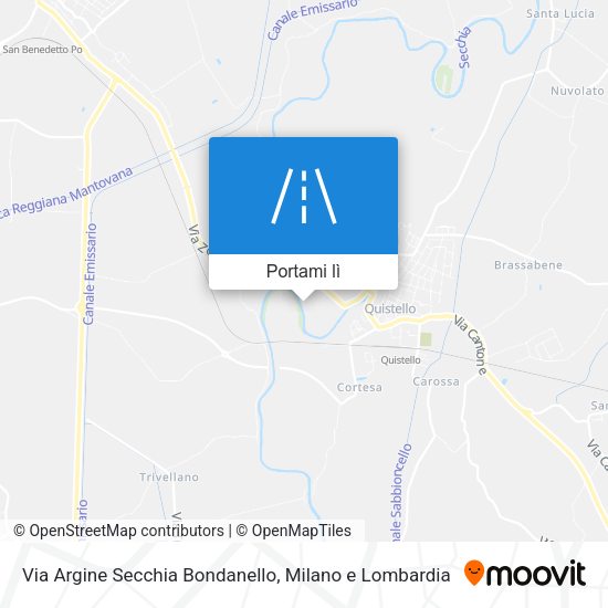 Mappa Via Argine Secchia Bondanello