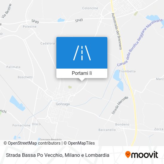 Mappa Strada Bassa Po Vecchio