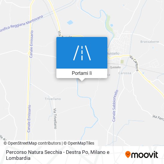 Mappa Percorso Natura Secchia - Destra Po