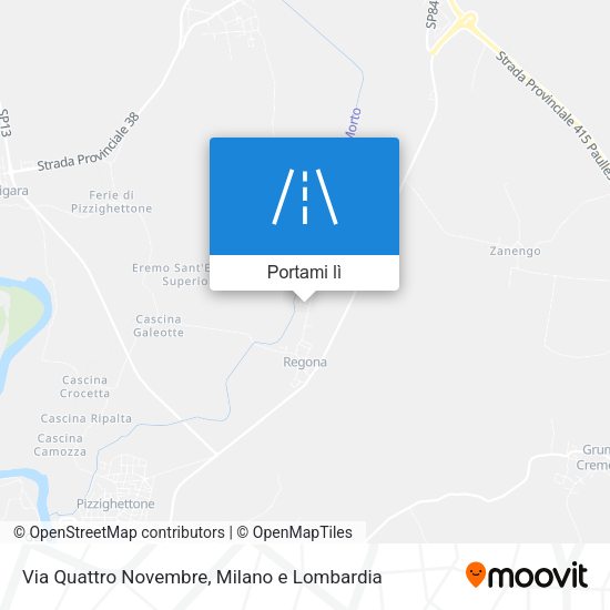 Mappa Via Quattro Novembre