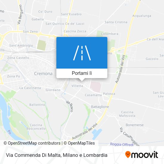 Mappa Via Commenda Di Malta