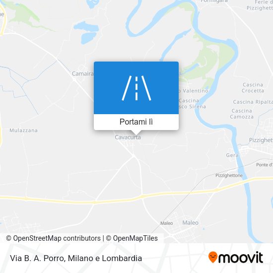 Mappa Via B. A. Porro