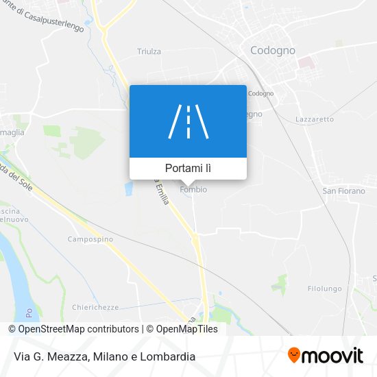 Mappa Via G. Meazza
