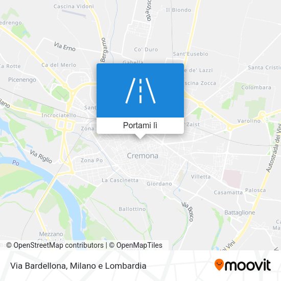 Mappa Via Bardellona