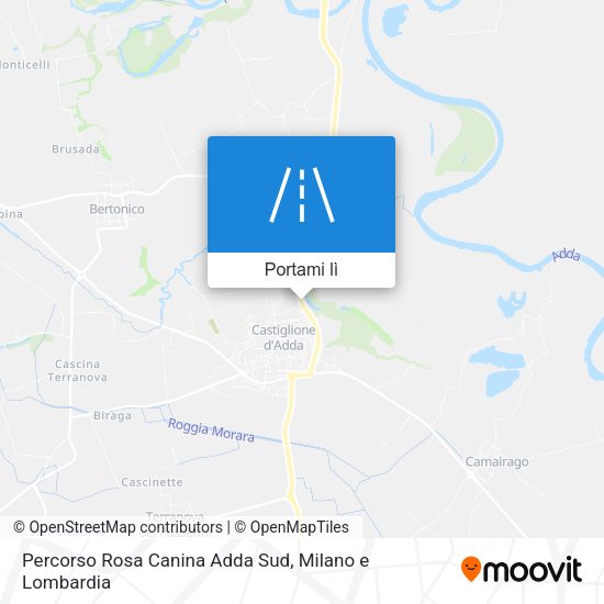 Mappa Percorso Rosa Canina Adda Sud