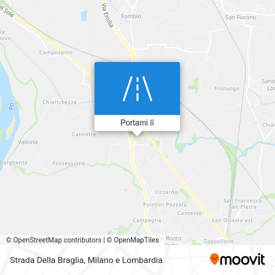 Mappa Strada Della Braglia
