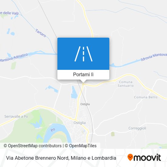 Mappa Via Abetone Brennero Nord
