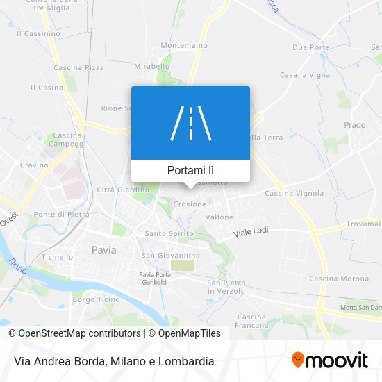Mappa Via Andrea Borda