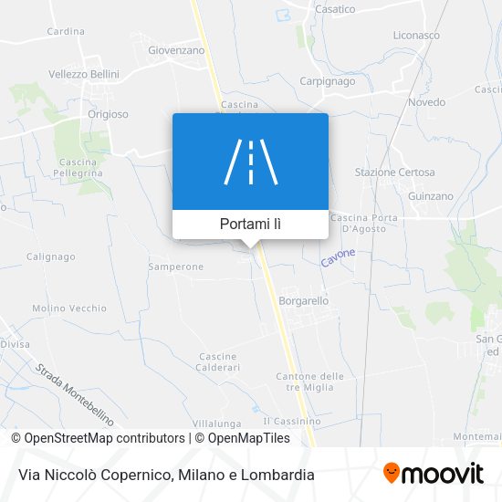 Mappa Via Niccolò Copernico