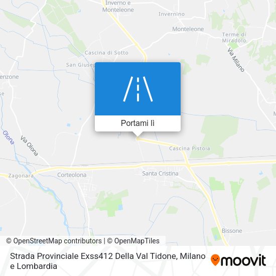 Mappa Strada Provinciale Exss412 Della Val Tidone