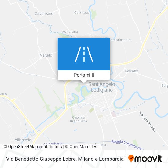 Mappa Via Benedetto Giuseppe Labre